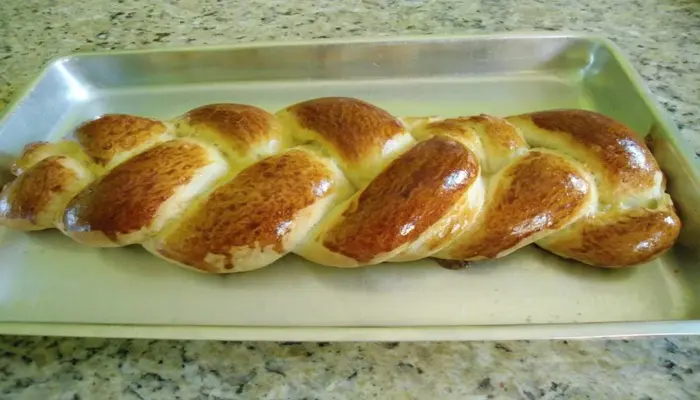 pão caseiro doce de trança