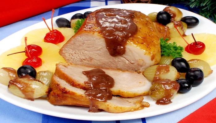 pernil natalino ao vinho