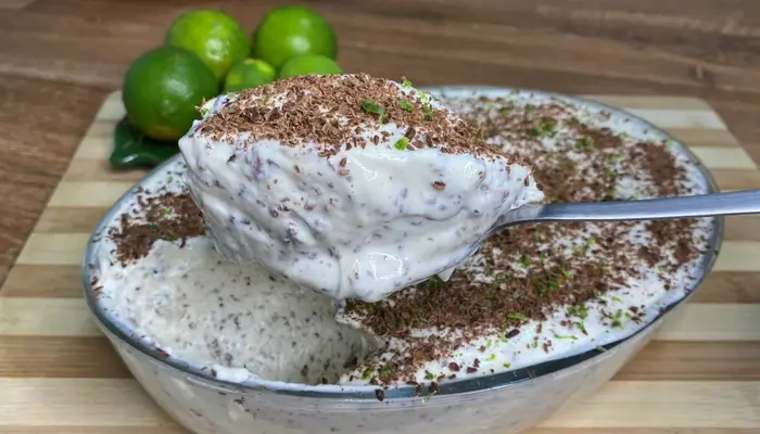 sobremesa gelada de limão