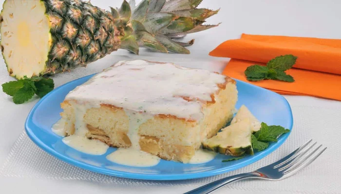 receita de bolo de abacaxi com hortelã