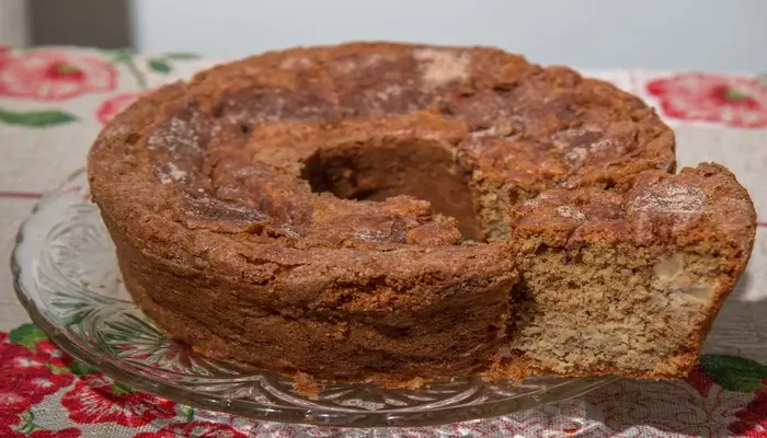 bolo de maçã no liquidificador