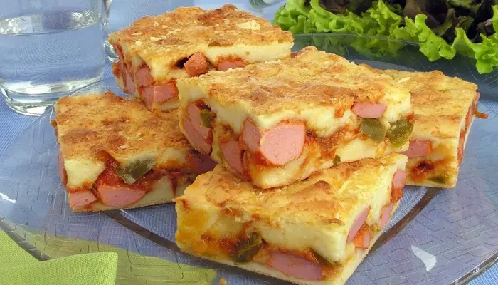 torta de salsicha liquidificador