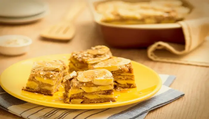 torta de banana com pão de forma