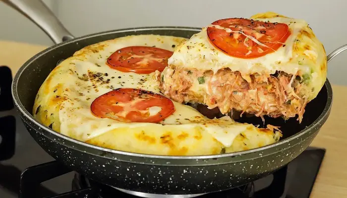lanche de frigideira fácil e rápido