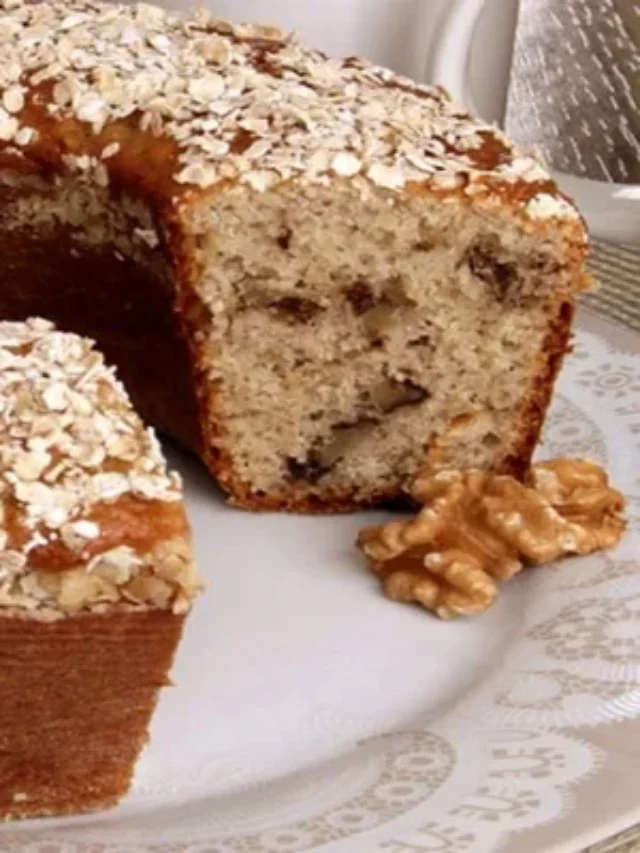 Bolo de aveia saudável