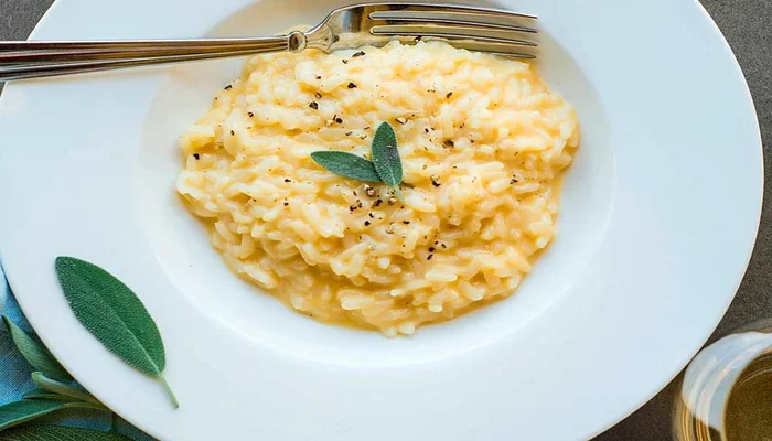 risoto de queijo cremoso