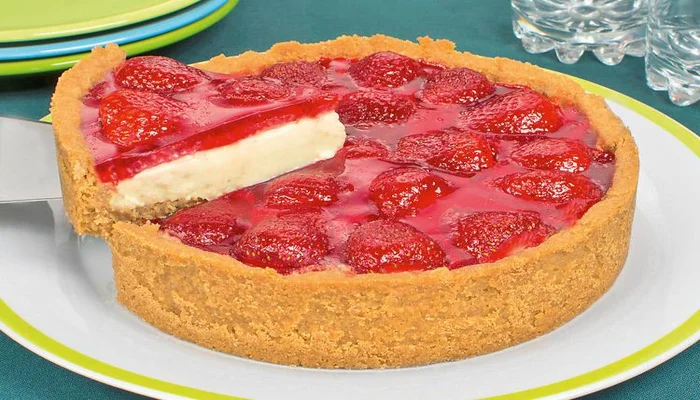 torta de morango com gelatina