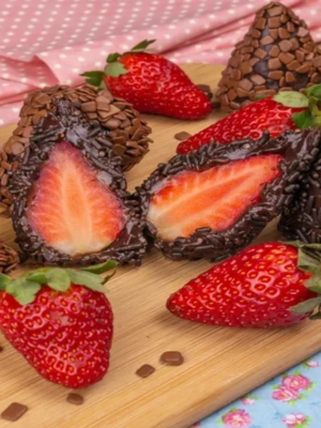 Brigadeiro com morango