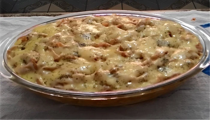 batata com frango gratinado no forno