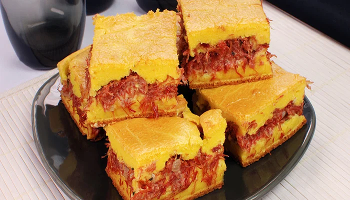 torta de cenoura com carne seca