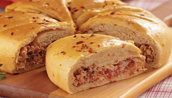torta de frango com massa de pão maravilhosa