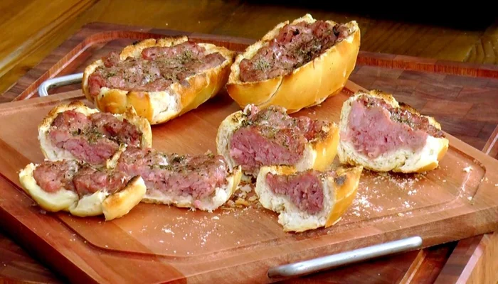 receita de pão com linguiça de forno