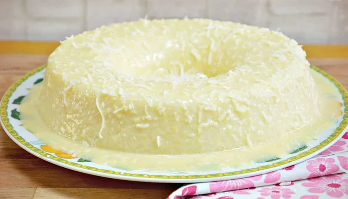 cuscuz de tapioca com leite condensado