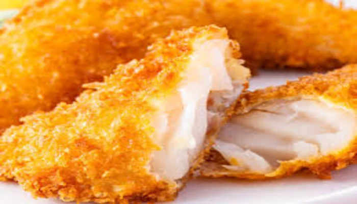 filé de peixe empanado crocante