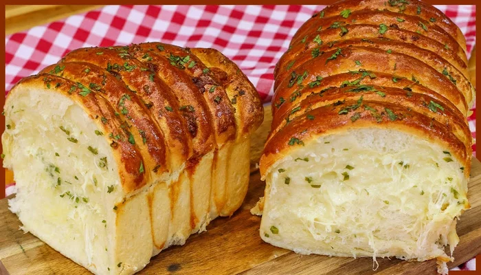 pão de alho com queijo delicioso