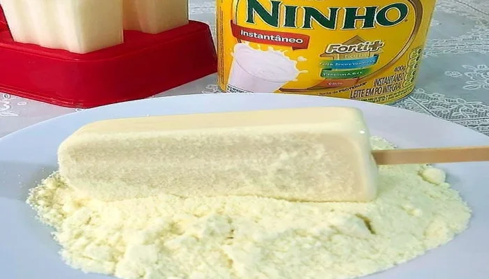 picolé de leite ninho cremoso