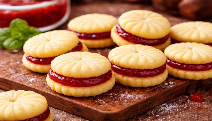 biscoito amanteigado recheado com goiabada
