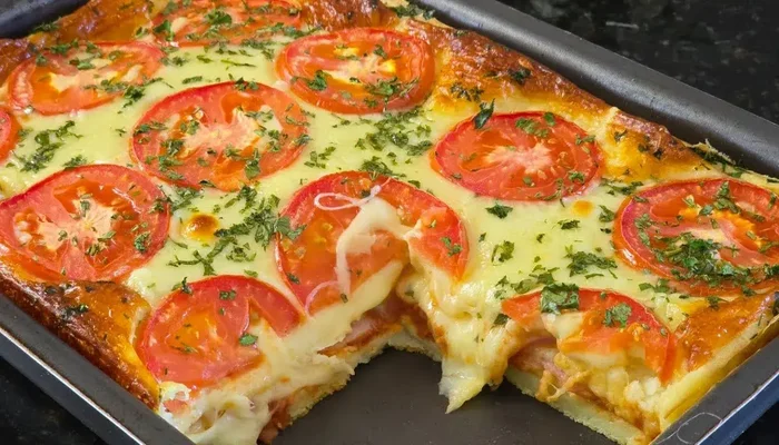 lanchão de forno de queijo e presunto